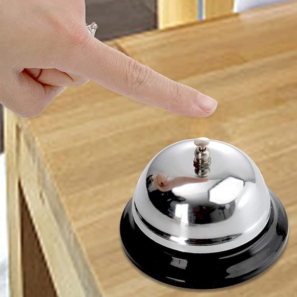 3.4 Inch Diameter Chrome Finish Office Call Bell - Picture 3 of 5